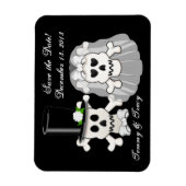 Schedel en Kruisbeenderen Sla de Datummagneet op Magneet (Verticaal)