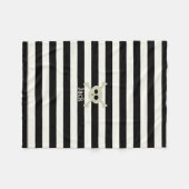 Schedel en Kruisbeenderen Zwart Wit Strepen Kinder Fleece Deken (Voorkant (Horizontaal))