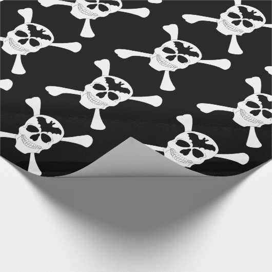 Schedel- en kruisbeenwikkelpapier cadeaupapier (Hoek)