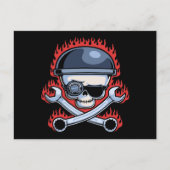 schedel en kruisdraden briefkaart (Voorkant)