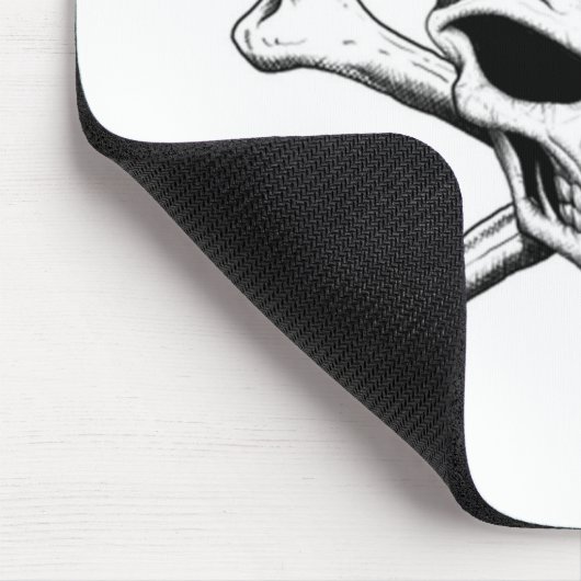 schedel en kruisgraten mousepad muismat (Hoek)