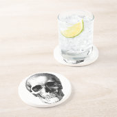 schedel en maangriep zandsteen onderzetter (Zijkant)