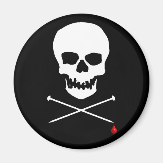 Schedel- en naaldmagneet magneet (Voorkant)