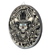 Schedel en PISTOLEN Dartbord (Voorkant Rechts)