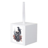 Schedel en ravenprofetie decoratie (Achter hoekig)