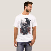 Schedel- en ravenprofetie t-shirt (Voorkant volledig)