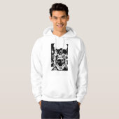 schedel en ringen hoodie (Voorkant volledig)