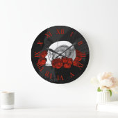 Schedel en Rode Rozen Grote Klok (Huis)