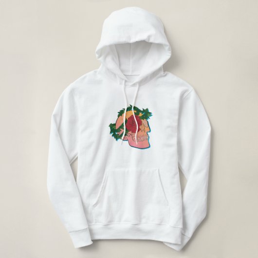 Schedel en Roos Hoodie (Design voorkant)