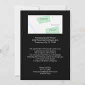 schedel en roze rozen traditionele gotische bruilo kaart (Achterkant)