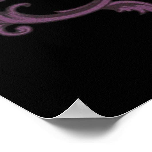 schedel en Rozen afdrukken Poster (Hoek)