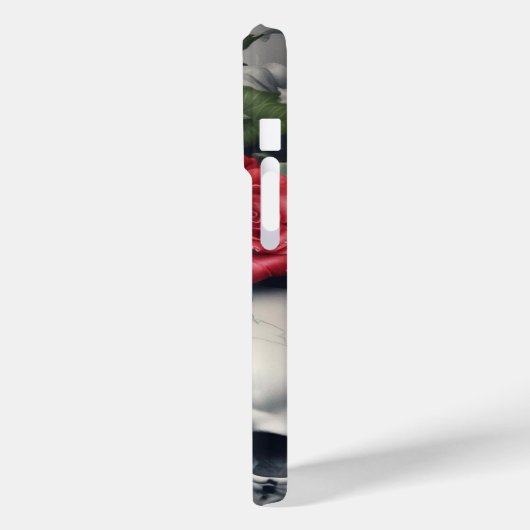 Schedel en Rozen Apple iPhone 15 Pro Hoesje (Achterkant / Links)