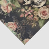 schedel en rozen decoupage papier (Detail)