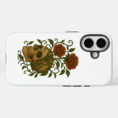 Schedel en Rozen Eeuwige Bloei Kunstontwerp Case-Mate iPhone Case (Achterkant (horizontaal))