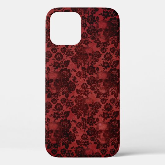 Schedel en rozen kantontwerp Case-Mate iPhone case (Achterkant)