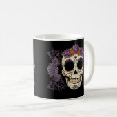  schedel en Rozen Koffiemok (Voorkant rechts)