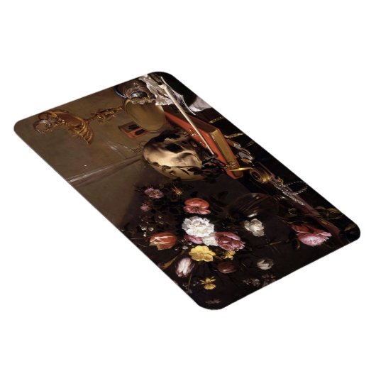  schedel en Rozen Magnet Magneet (Rechterzijde)