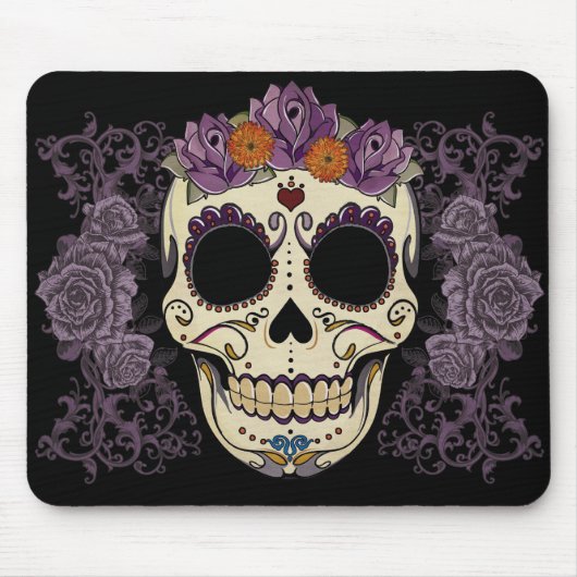 schedel en Rozen Muismat (Voorkant)