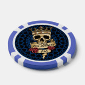 Schedel en Rozen Poker Chip - $10 (Enkel)