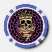 Schedel en Rozen Poker Chip - $500 (Achterkant)