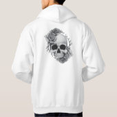 Schedel en Rozen Schets Hoodie (Achterkant)