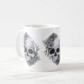 Schedel en Rozen Schets Koffiemok (Voorkant links)