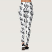 Schedel en Rozen Schets Leggings (Achterkant)