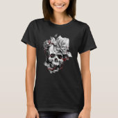 Schedel en Rozen Sugar Skull Red Roses Halloween 1 T-shirt (Voorkant)