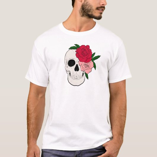 Schedel en Rozen T-shirt (Voorkant)