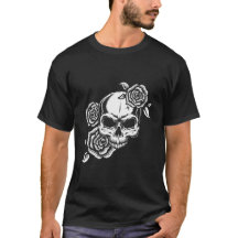 Schedel en Rozen T-shirt