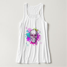 Schedel en Rozen Tanktop