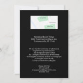 Schedel en Rozen Traditionele Gotische Bruiloft Kaart (Achterkant)