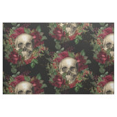 Schedel en Rozen | Zwart Stof (Fat Quarter)