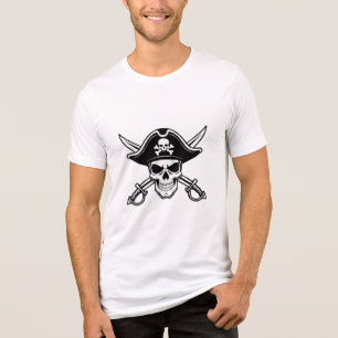 Schedel en sabels Tri-Blend shirt