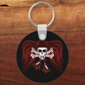 schedel en schaatsen sleutelhanger (Voorkant)