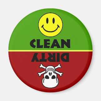 Schedel en Similie Clean Vuile Vaatwasser Magneet