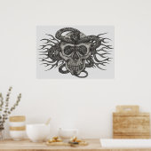 schedel en slang poster (Keuken)