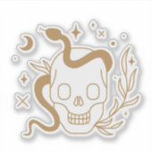 Schedel en slang sticker (Voorkant)