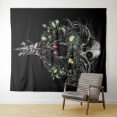 Schedel en slang wandkleed (In Situ (horizontaal))