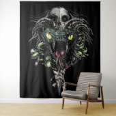 Schedel en slang wandkleed (In situ)