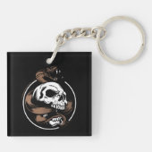 Schedel en Slangenontwerp: Knijp in het lot Sleutelhanger (Achterkant)