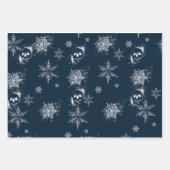 Schedel en Sneeuwvlok Wrapping Cadeaupapier (Voorkant 2)