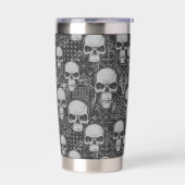 Schedel en Symbool Gothisch Ontwerp Geïsoleerde Drinkbeker (Links)