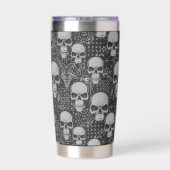 Schedel en Symbool Gothisch Ontwerp Geïsoleerde Drinkbeker (Achterkant)