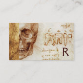 SCHEDEL EN TANDEN, TANDHEELKUNDIGE KLINIEK, MONOGR VISITEKAARTJE (Achterkant)