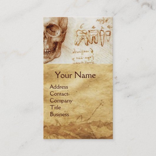 SCHEDEL EN TANDEN, TANDHEELKUNDIGE KLINIEK, MONOGR VISITEKAARTJE (Voorkant)