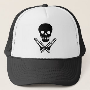 schedel en trombonen trucker pet