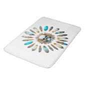 Schedel en veren 01 badmat (Gekanteld)