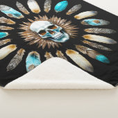 Schedel en veren 01 sherpa deken (3/4)