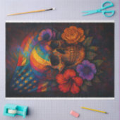 Schedel en vlaggen LGBTQ Regenboog Decoupage Papie Tissuepapier (Craft)